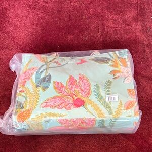 Spartina Market Tote Queenie Tropical Floral Seafoam NWT